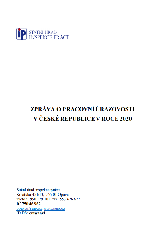 Zpráva o pracovní úrazovosti v České republice v roce 2020