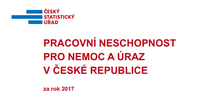 Přebal Pracovní neschopnost pro nemoc a úraz v České republice za rok 2017